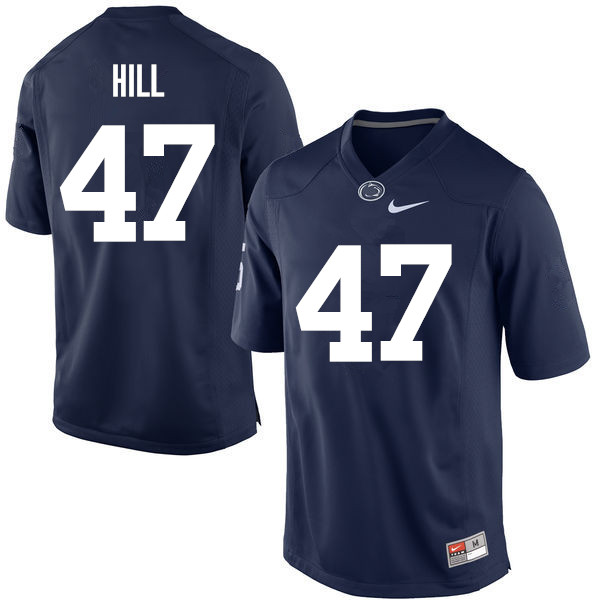 Men Penn State Nittany Lions #47 Jordan Hill College Football Jerseys-Navy